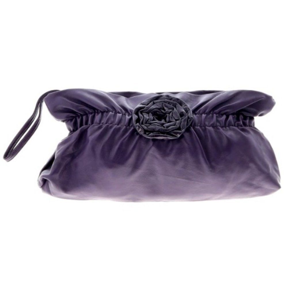 Forever 21 Purple Wristlet with Flower Design